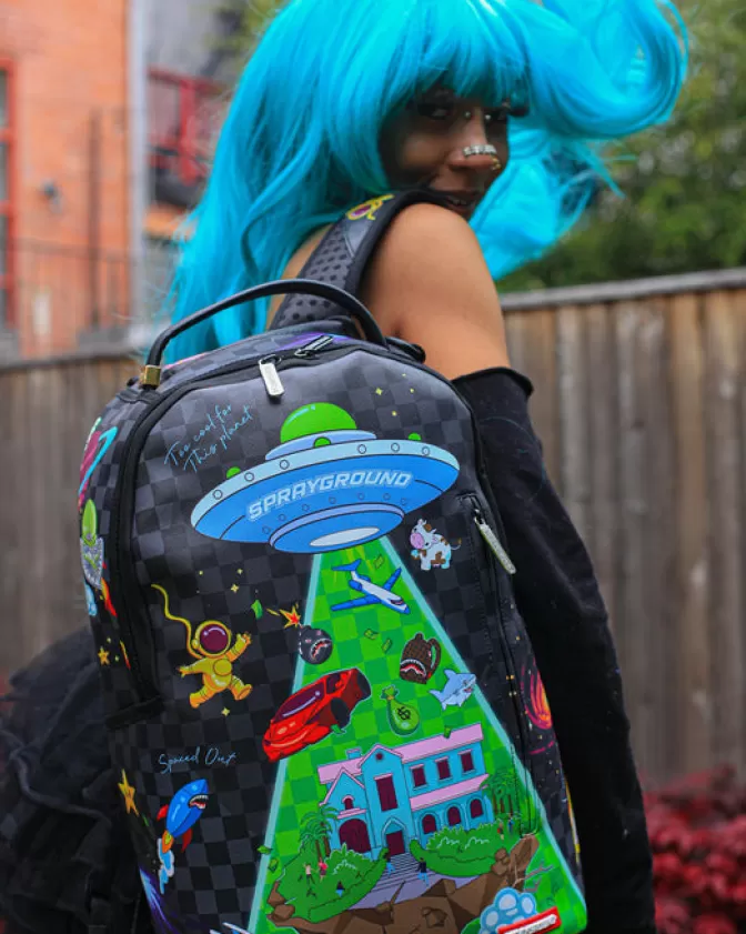 Zaino Sprayground UFO THO: Design Futuristico e Stile Unico - Modello DLXV