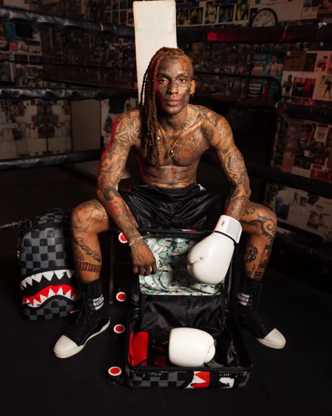 Sprayground Valigia Cabina Rigida Vanquish II - Design Shark Oceanica Impermeabile, Leggera e Compatta | Offerta Lampo Esclusiva per Viaggi Stilosi!