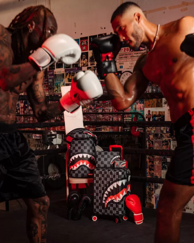 Sprayground Valigia Cabina Rigida Vanquish II - Design Shark Oceanica Impermeabile, Leggera e Compatta | Offerta Lampo Esclusiva per Viaggi Stilosi!