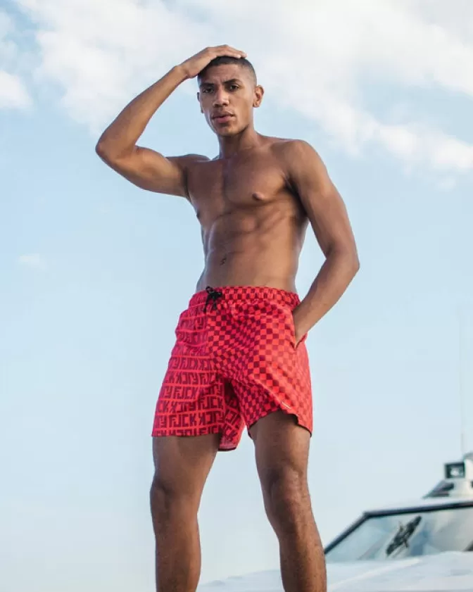 Sprayground Costumi da Bagno Uomo: Pantaloncini Nuoto con Stampa Veni Vidi Vici – Design Unico Shoto