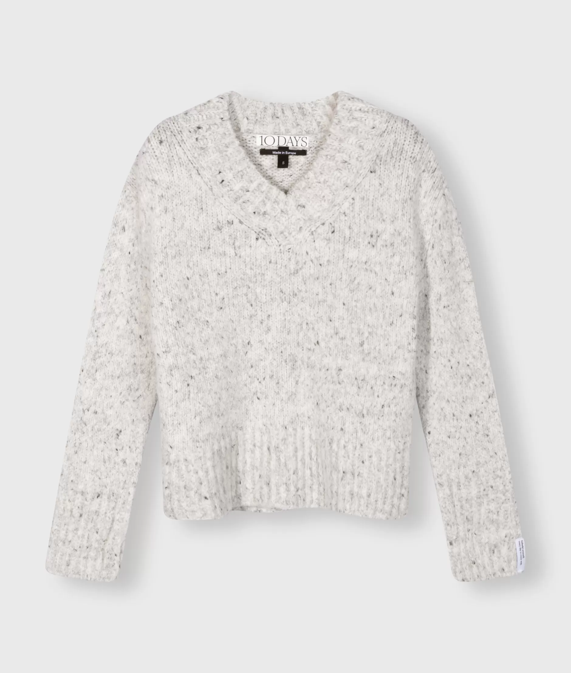 Maglione Donna con Scollatura a V - Intreccio Morbido 10 Giorni