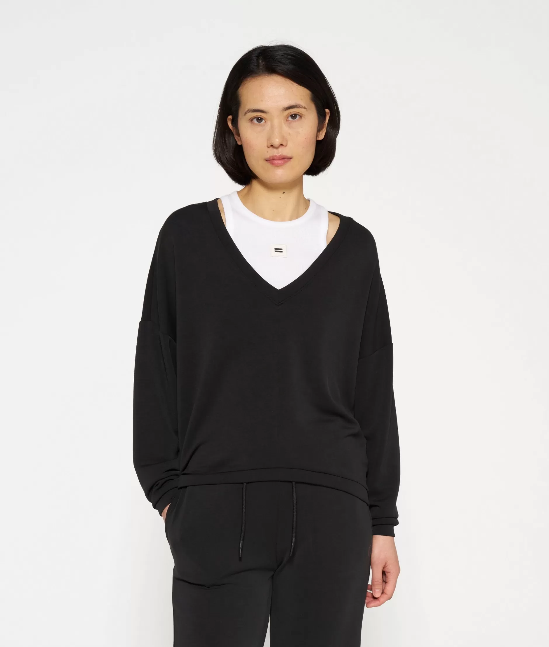 Maglione Scuba Donna 10DAYS - V-Neck Morbido con Design a Giorni Alternati