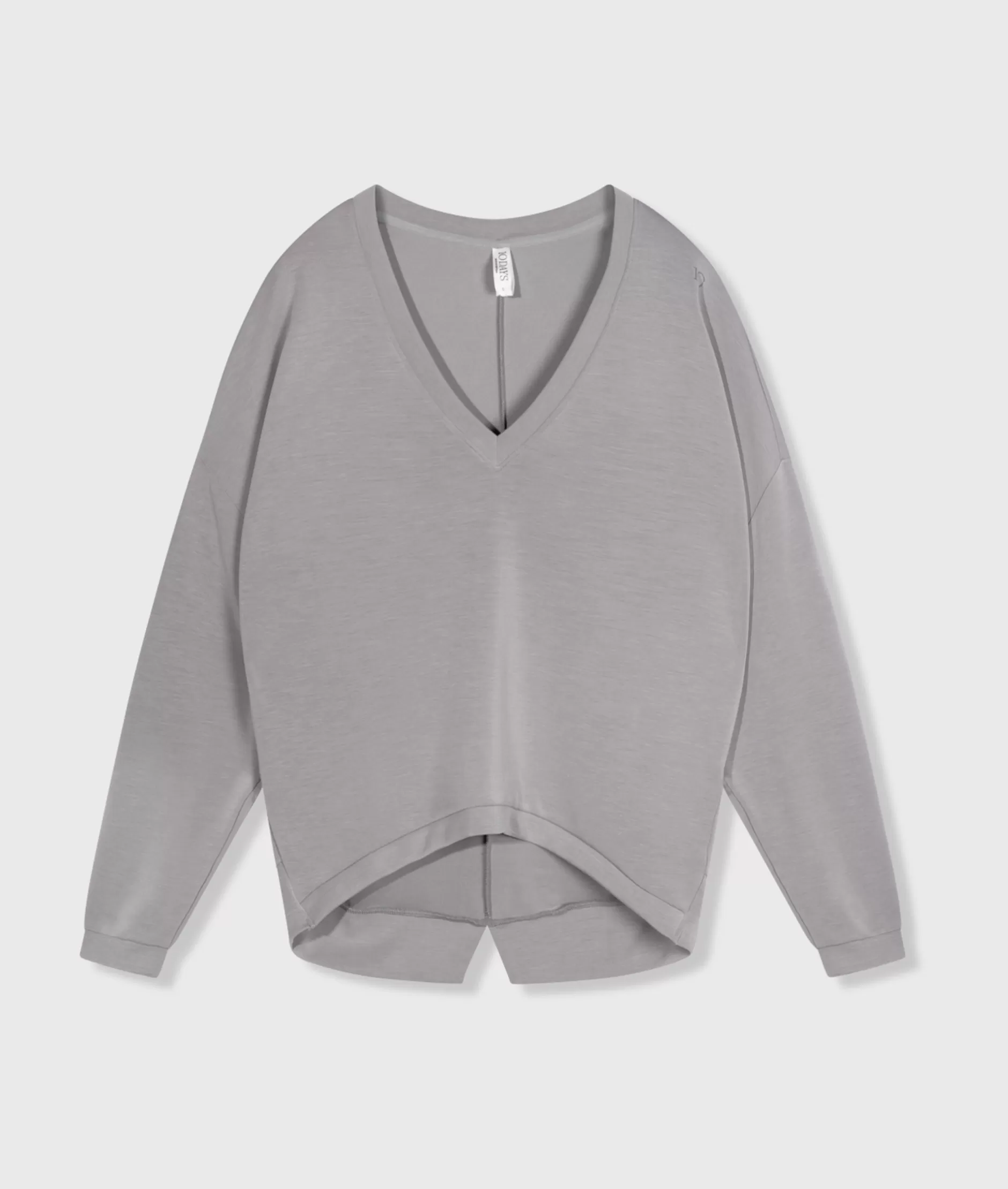 Maglione Donna a V con Tessuto Scuba - Felpa Morbida 10 Days per Stile Casual e Confortevole