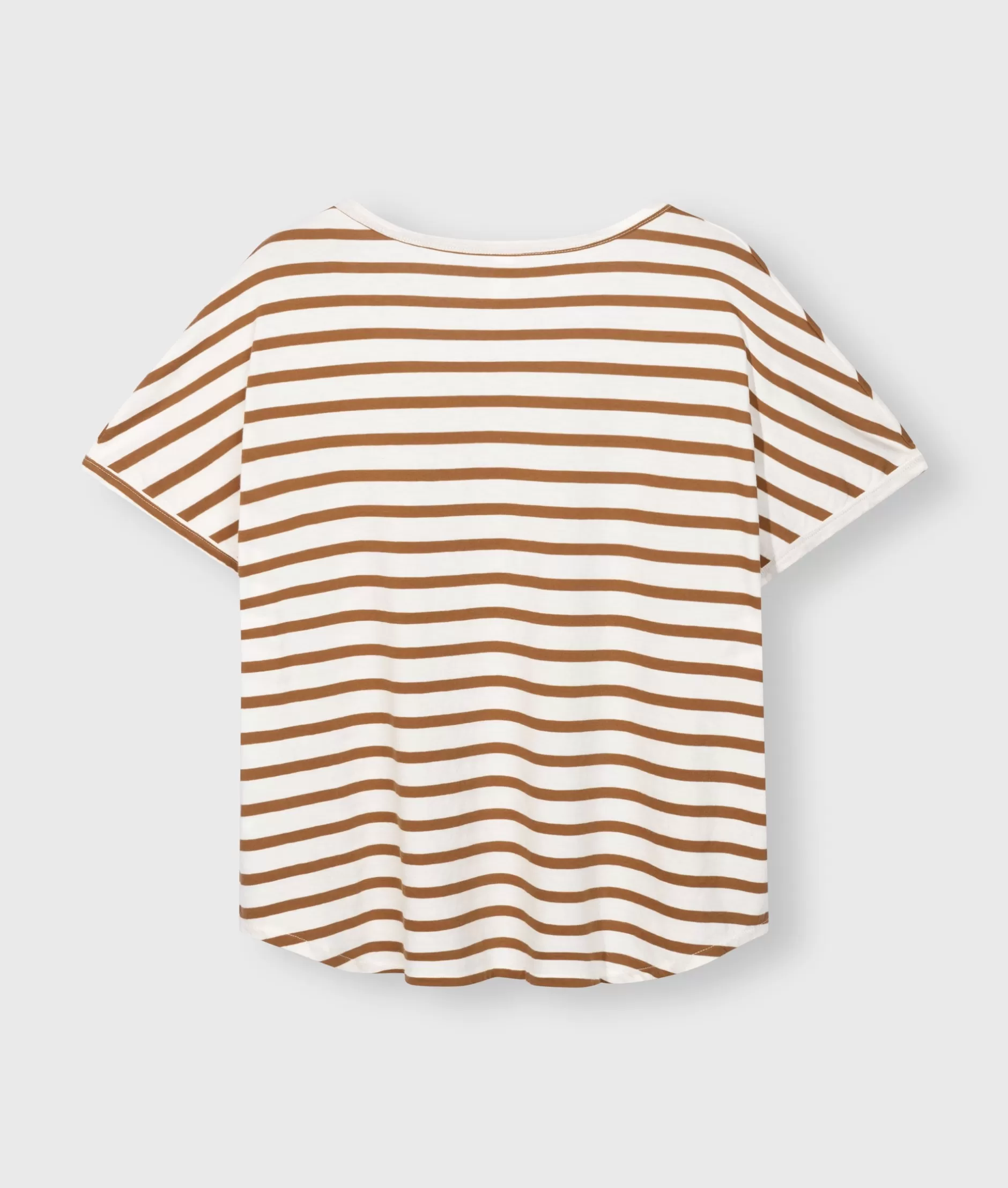 Maglietta Donna Scollatura a V Righe 10DAYS - Stile Casual e Confortevole per Tutto il Giorno