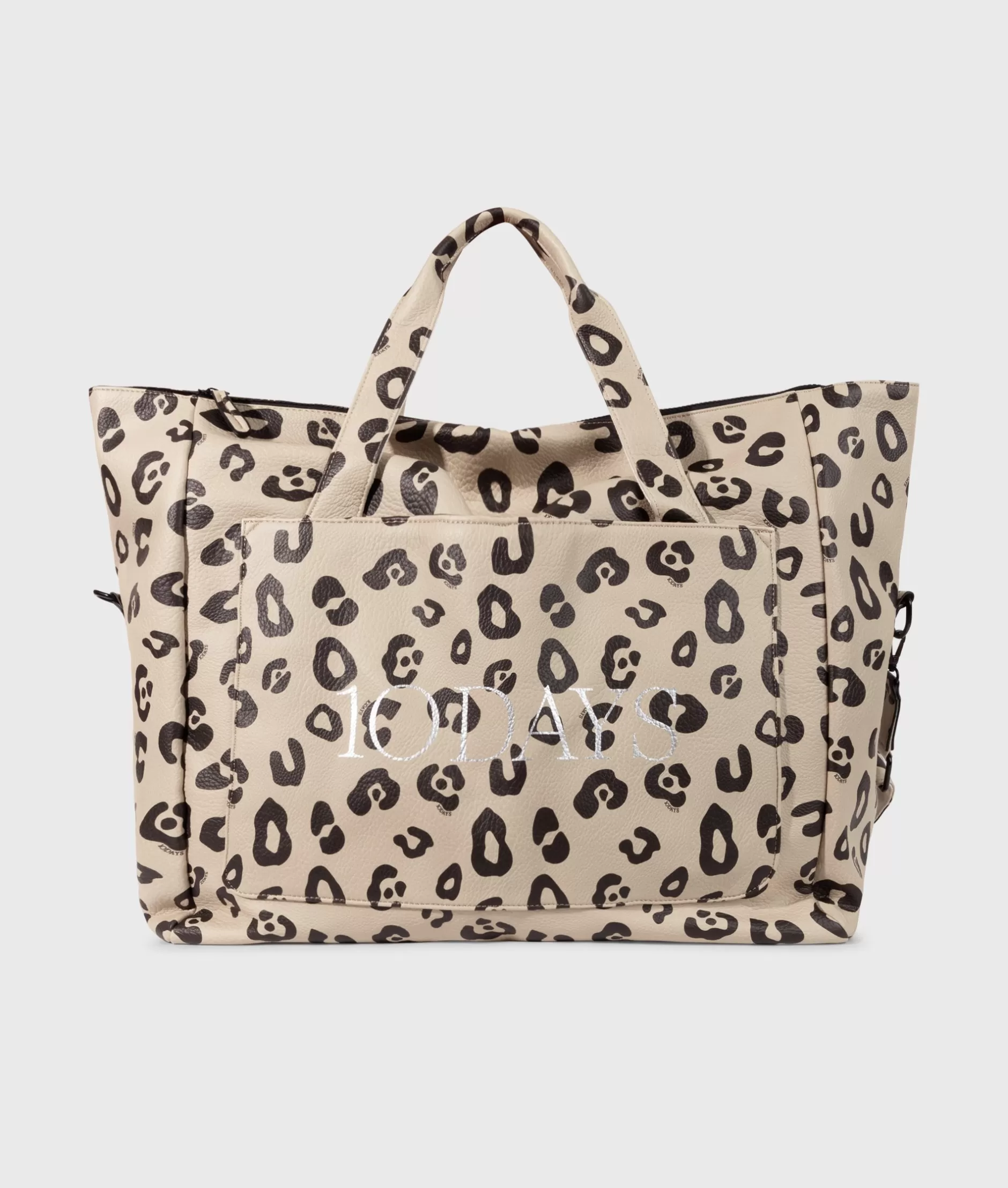Borsa Weekend Donna 10DAYS in Eco-Pelle Leopardata - Tracolla Capiente per Viaggi e Tempo Libero