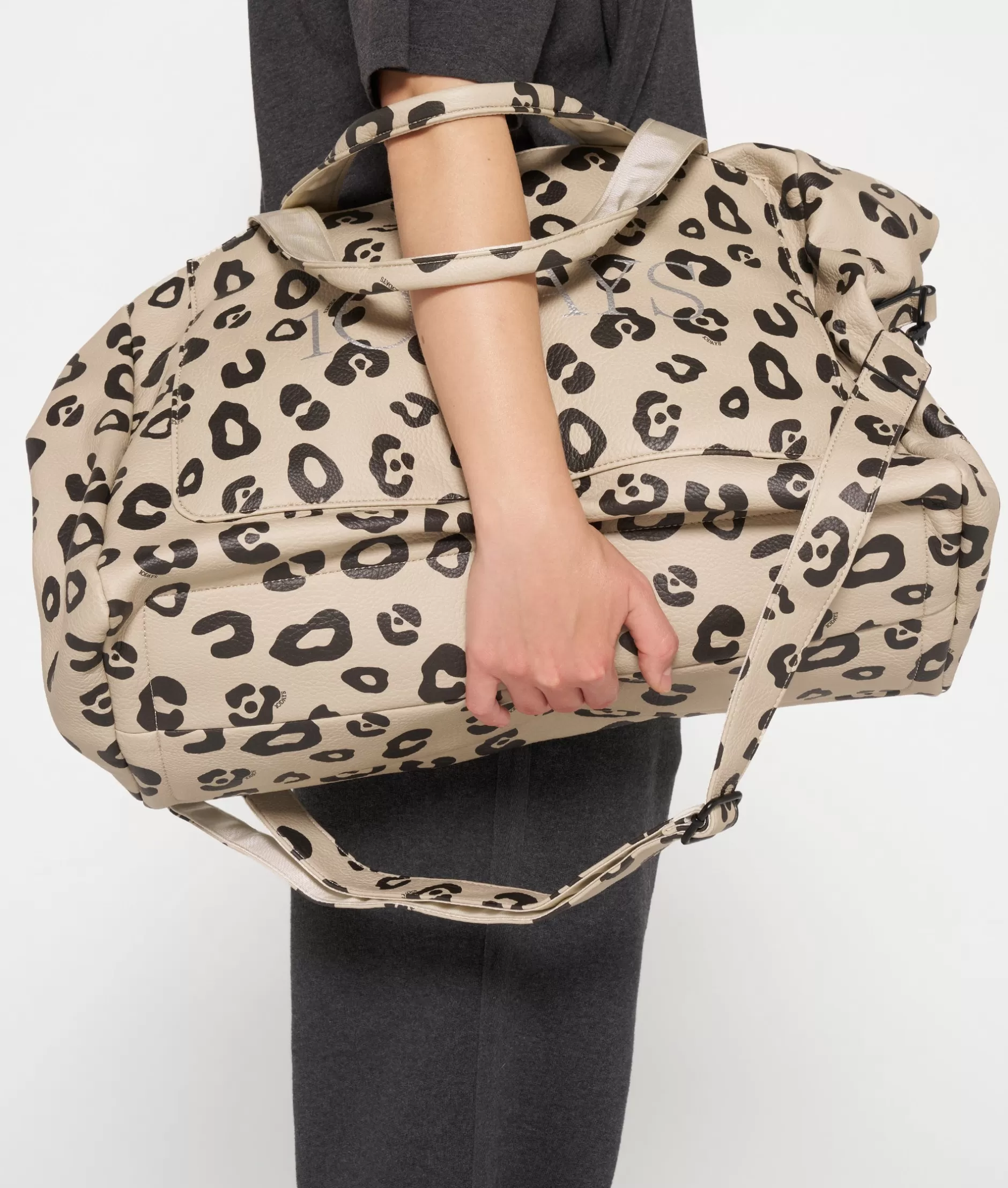Borsa Weekend Donna 10DAYS in Eco-Pelle Leopardata - Tracolla Capiente per Viaggi e Tempo Libero