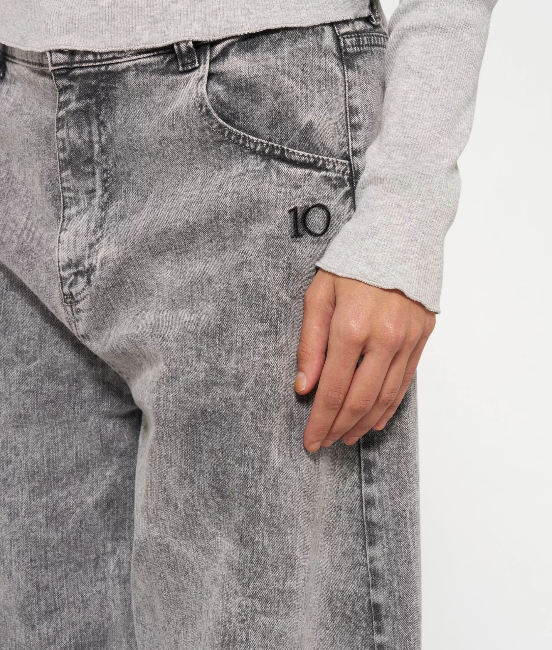 Jeans Donna Stile Cowboy 10DAYS - Pantaloni a Vita Alta con Finiture Lavate, Moda Casual e Vestibilità Perfectta per Tutto il Giorno