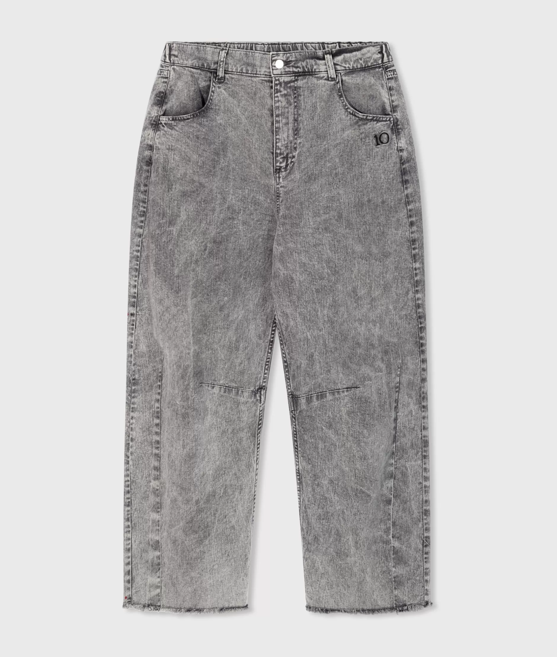 Jeans Donna Stile Cowboy 10DAYS - Pantaloni a Vita Alta con Finiture Lavate, Moda Casual e Vestibilità Perfectta per Tutto il Giorno