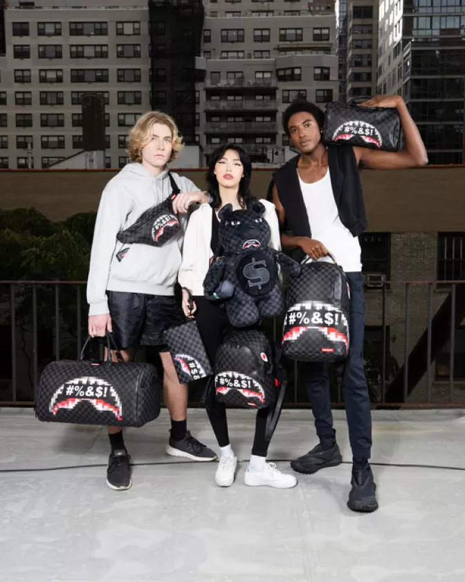 Portafoglio Sprayground Shark con Stampa 'Ma Che Diamo!' - Design Audace e Funky