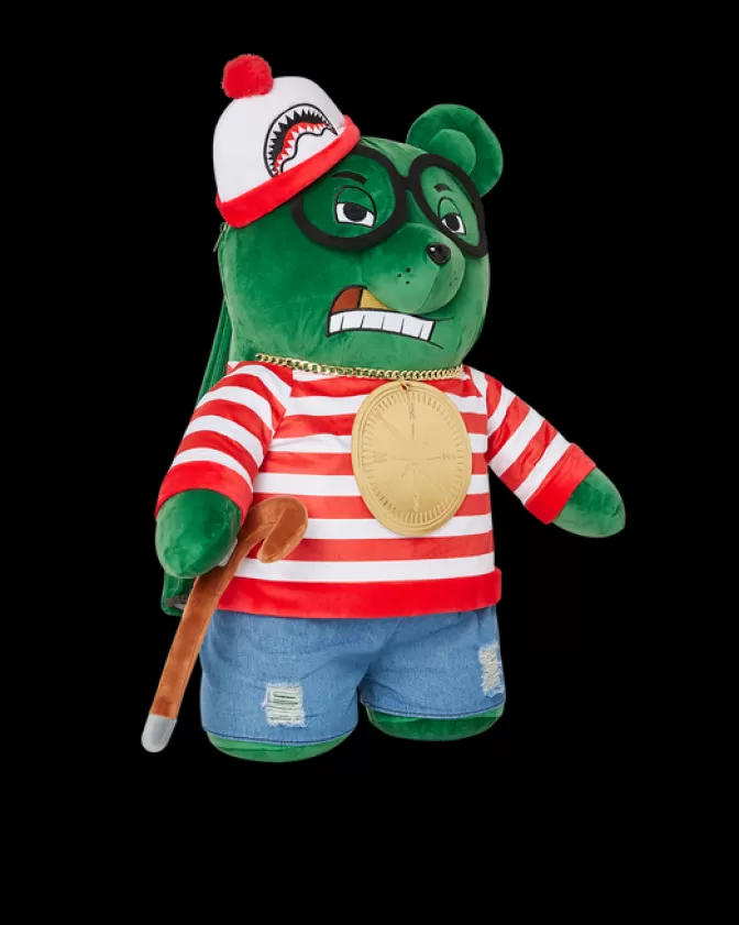 Sprayground Zaini Peluche Originali: Cerca Waldo e Money Bear - Design Unico da Collezione