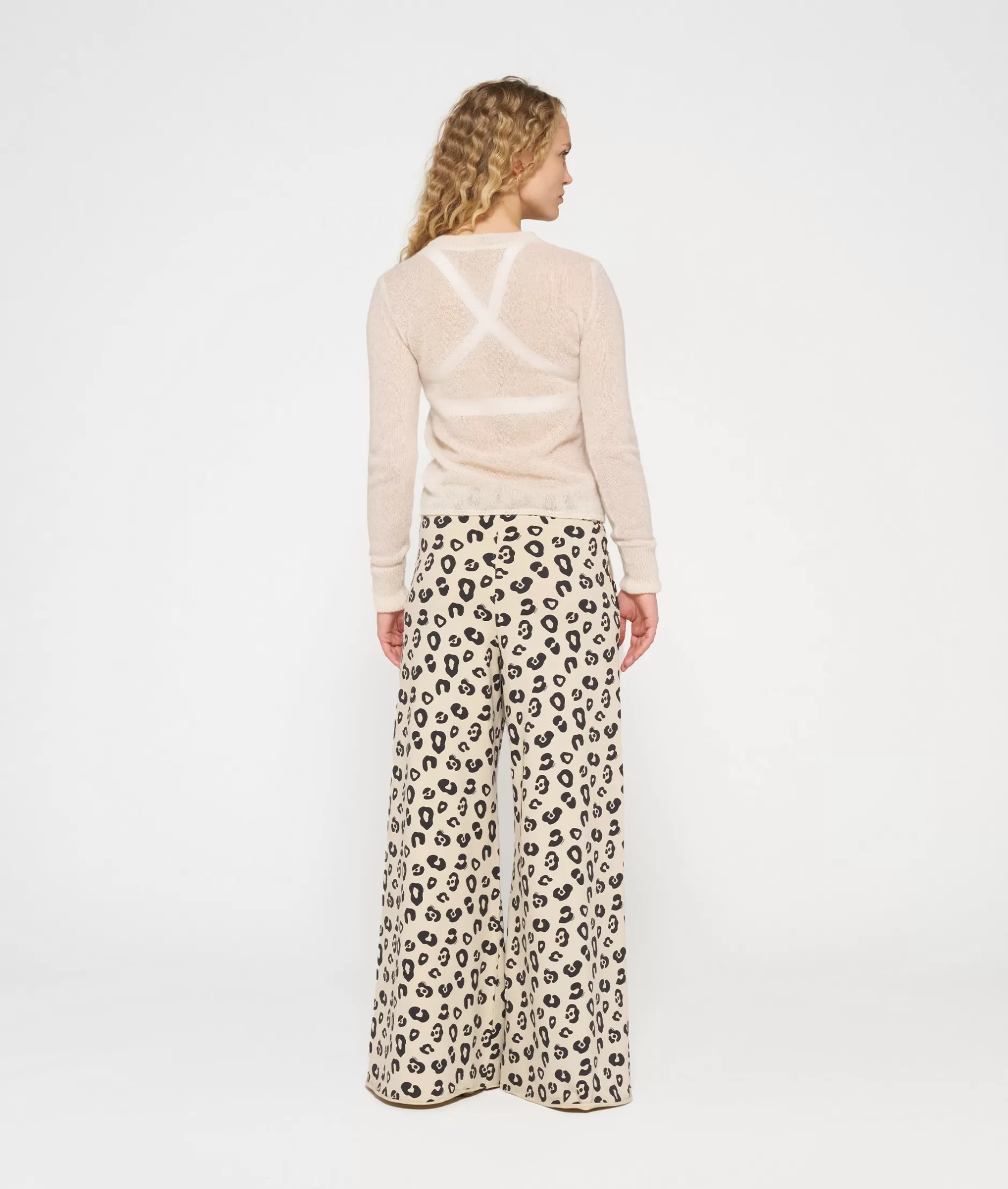 Jogger Donna a Gamba Larga con Stampa Leopardo – 10 Giorni, Confortevoli e alla Moda