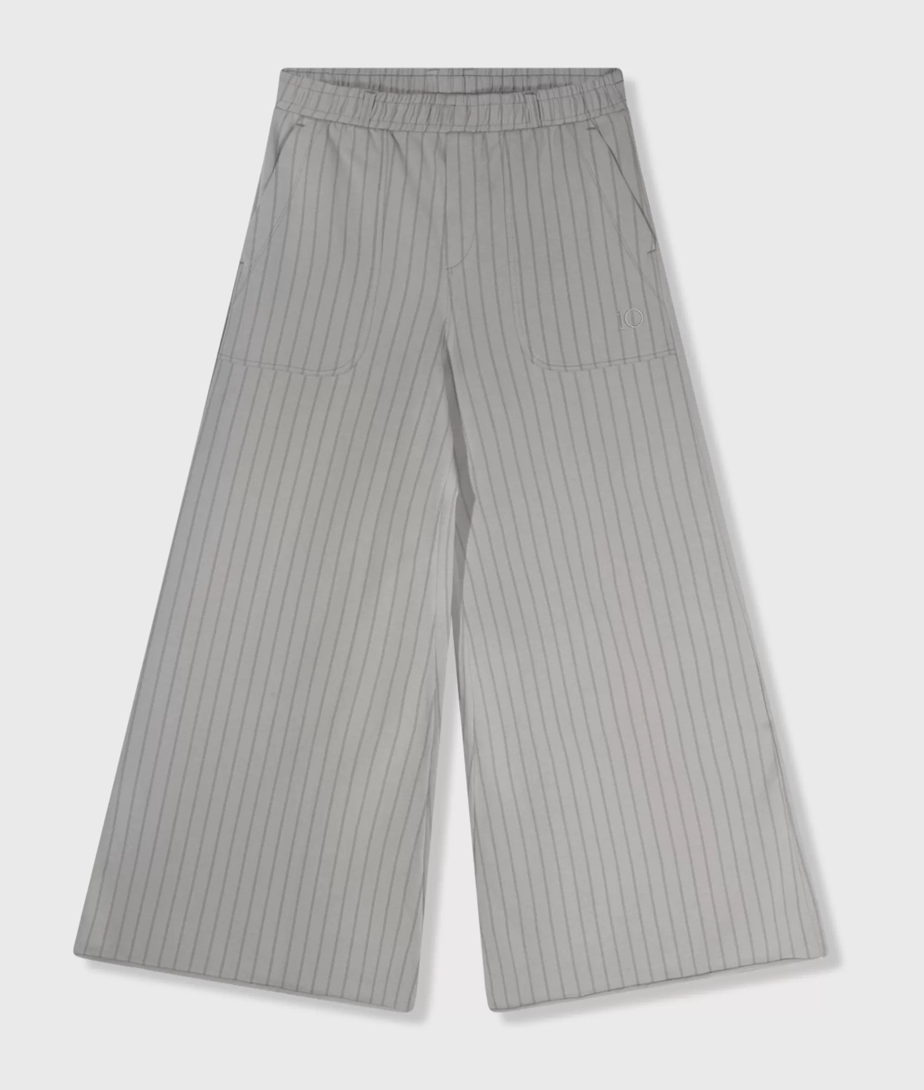 Jogger Donna 10DAYS - Pantaloni Confortevoli con Stampa Righe Sottili e Taglio Wide, Design Moderno per Sport e Tempo Libero