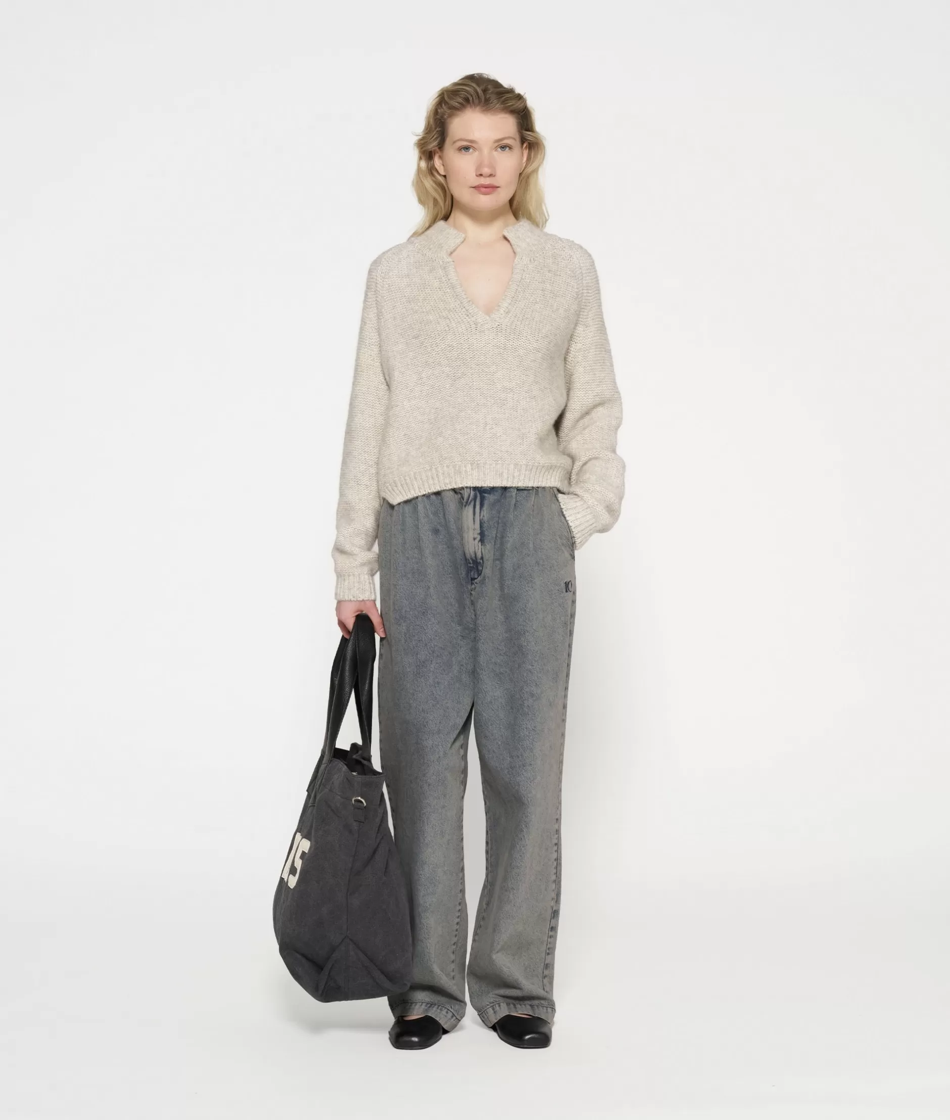 Pantaloni Denim Donna 10DAYS - Taglio Wide Leg con Morbida Fluidità, Vestibilità Comoda per Stile Casual Effortless