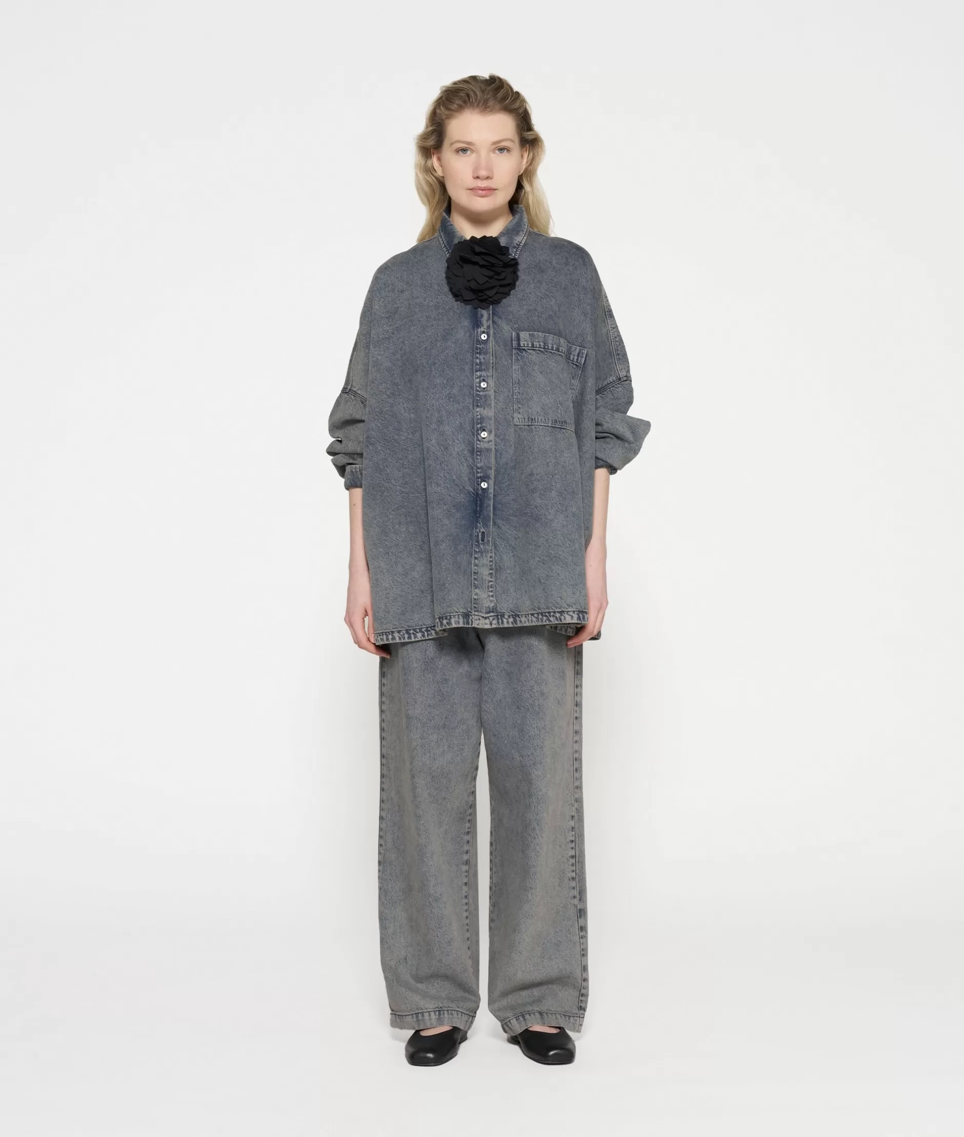 Pantaloni Denim Donna 10DAYS - Taglio Wide Leg con Morbida Fluidità, Vestibilità Comoda per Stile Casual Effortless