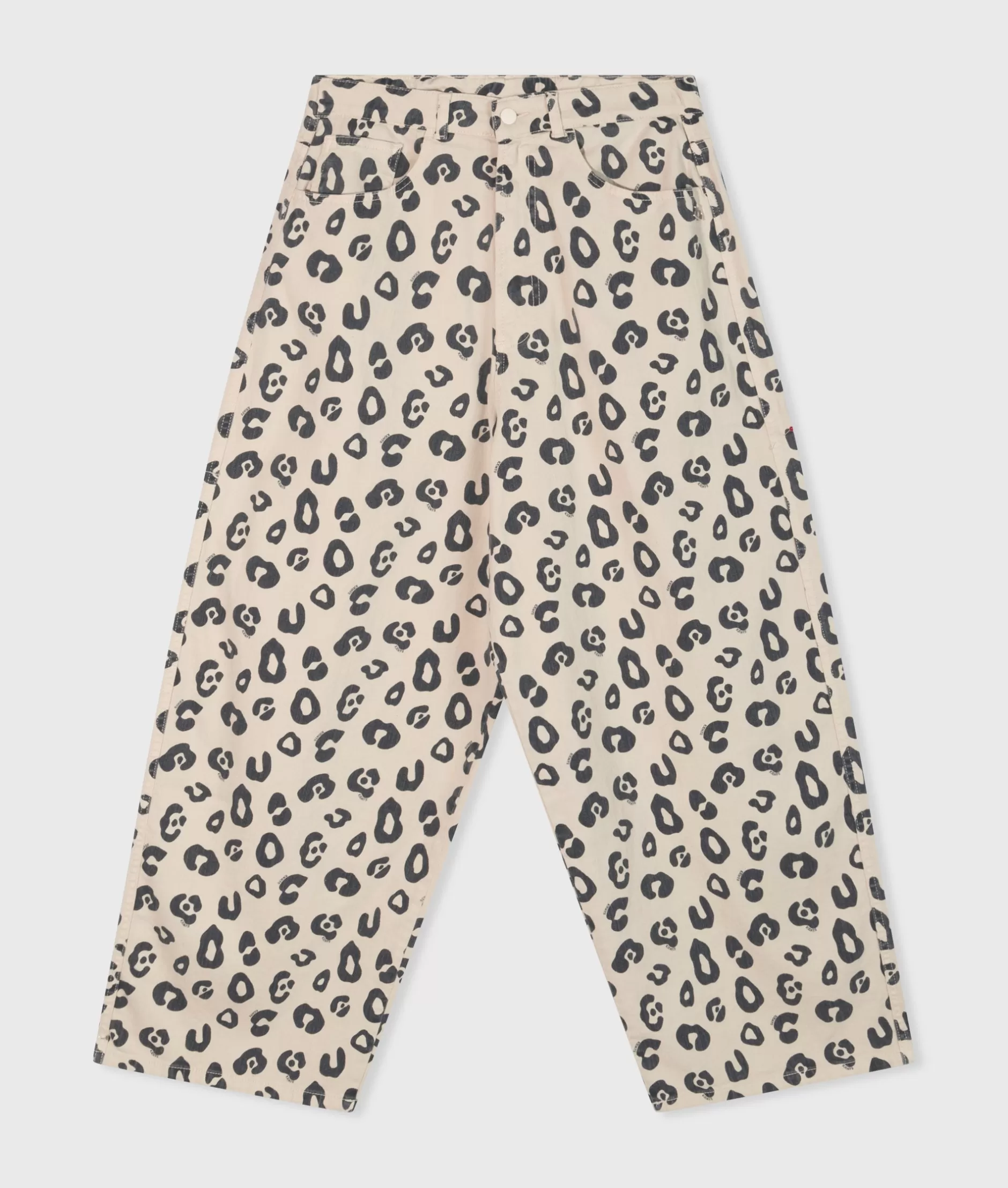 Pantaloni Donna 10DAYS in Tessuto Twill - Moda Comoda a Gamba Larga con Fantasia Leopardata per Look Urbani