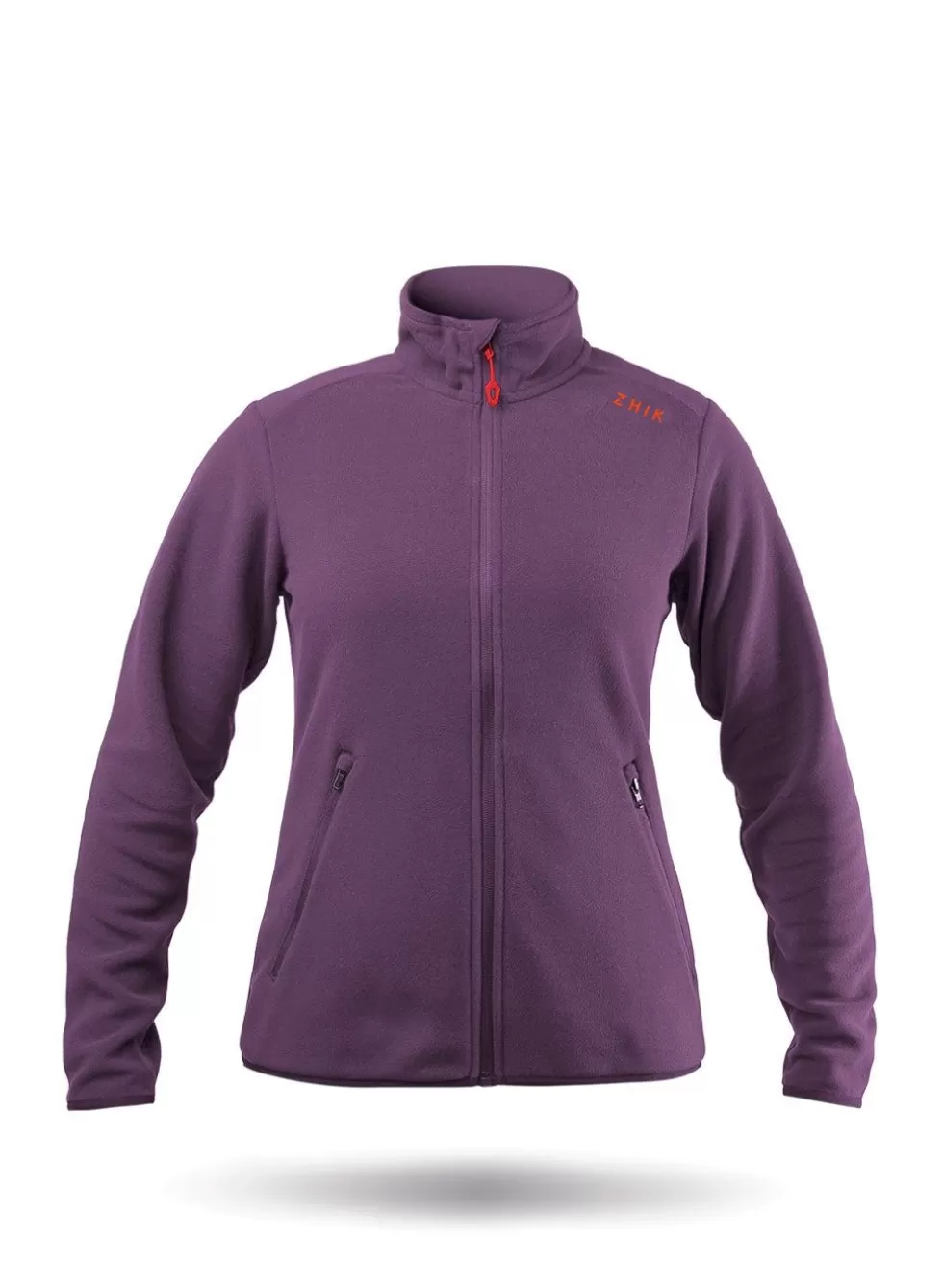Giacconto Donna Morbido in Pile Ametista con Zip Completa - Midlayer Autunnale Elegante e Confortevole