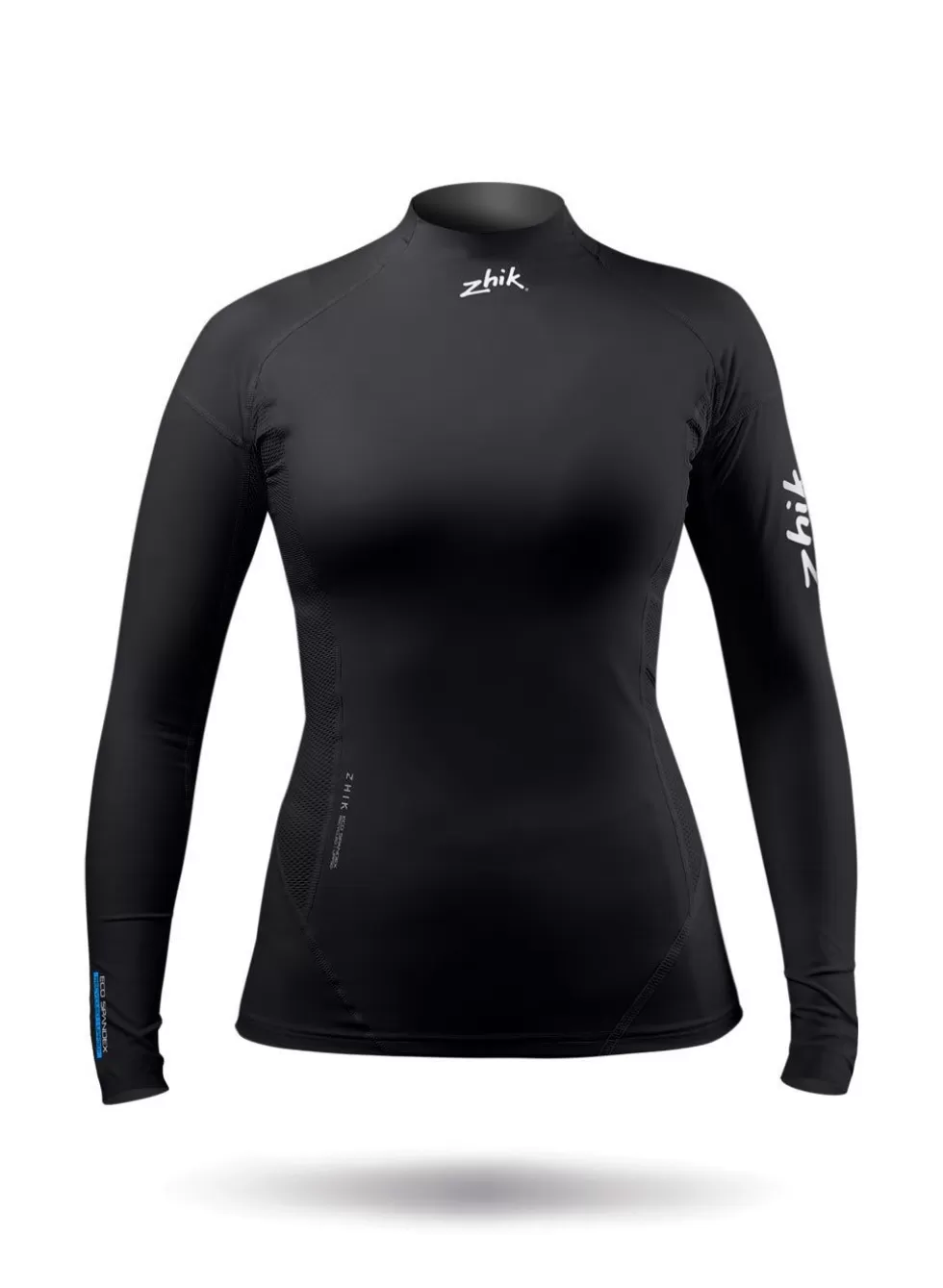 Maglia Termica Manica Lunga Donna - Spandex Ecologico Nero, Traspirante per Estate e Climi Caldi