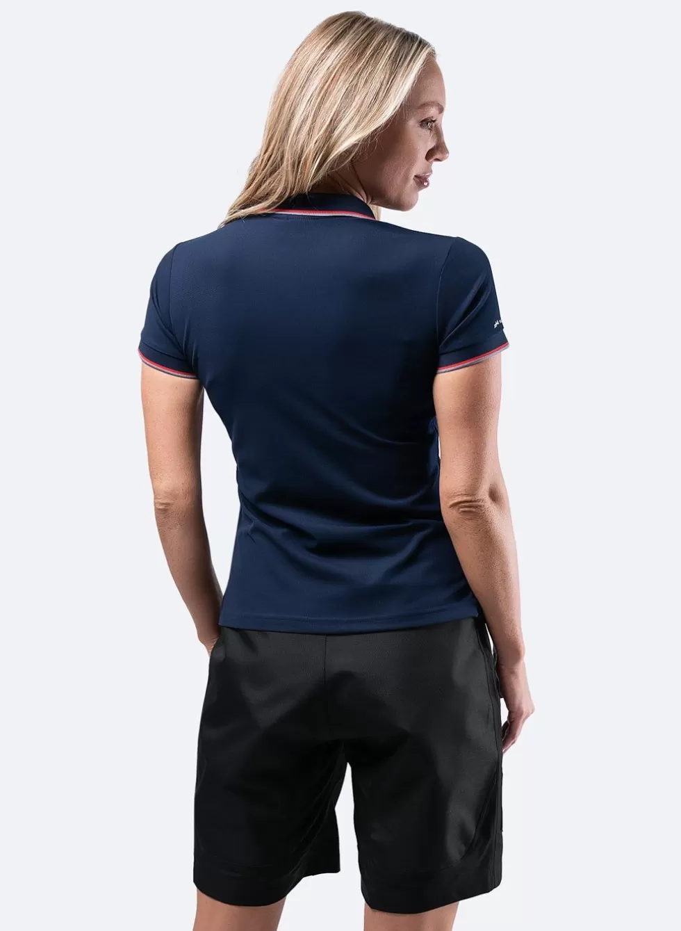 Saldi Esclusivi: Maglia Polo Elegante per Donna - Blu Marino, Design Moderno e Confortevole