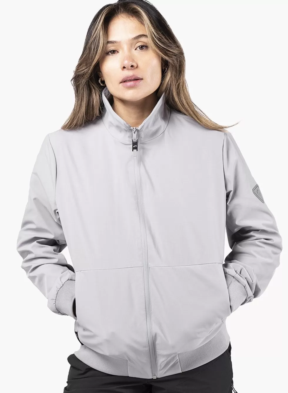 Giubbotto Donna in Felpa Termica Platino - Modello Aviator Elegante con Sconto Imperdibile