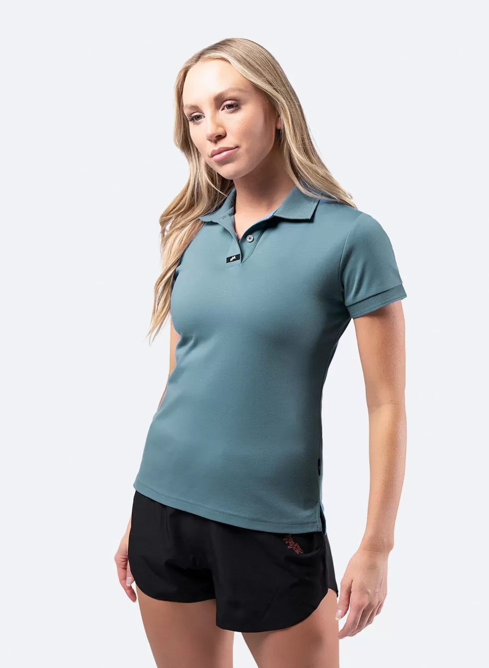 Maglia Polo Donna in Puro Pima Cotone - Azzurro Borgogna con Finiture Premium, Stile senza Tempo e Comodità Senza Paragoni