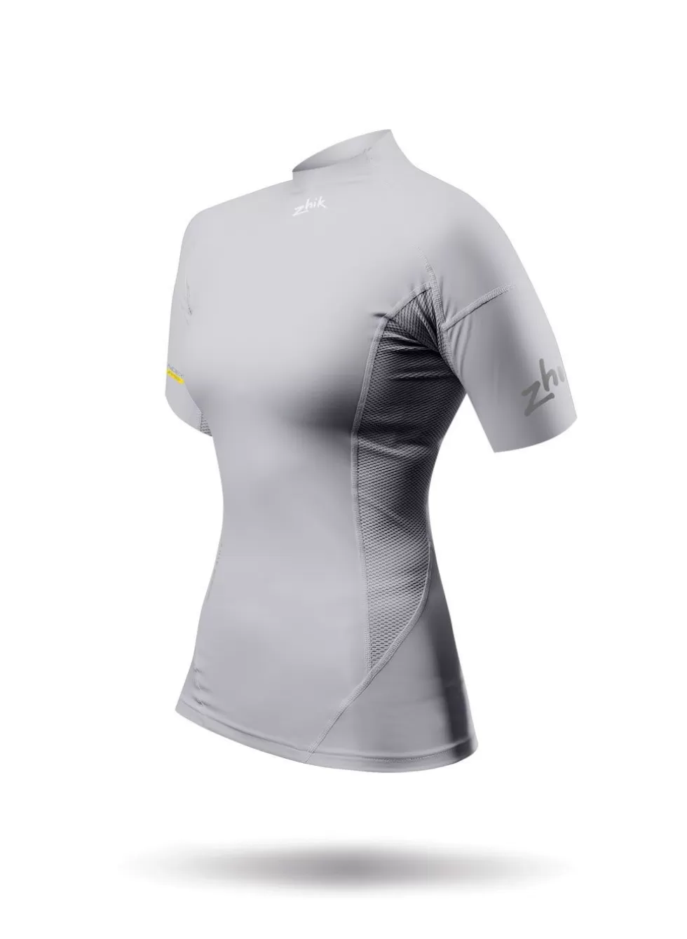 Maglia Manica Corta Donna in Tessuto Eco-Elastico Grigio Platino - Confortevole e Traspirante per Estate, Offerta Imperdibile Abbigliamento Sportivo