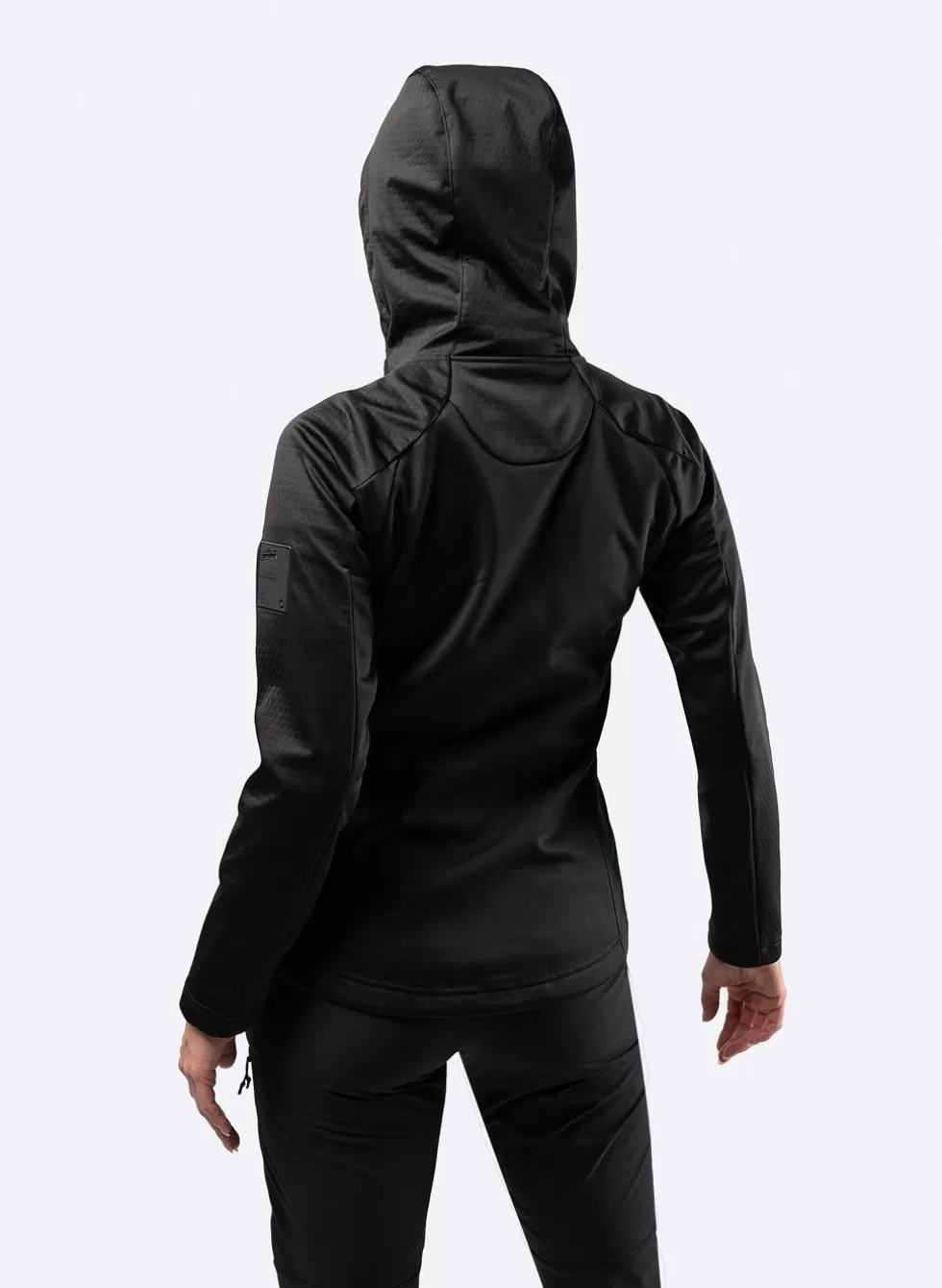 Comoda felpa tecnica donna - Nero intenso per sportivi e outdoor
