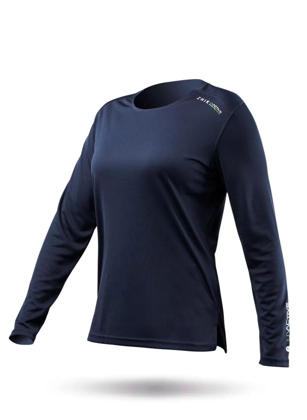 Maglia Tecnica con Protezione UV Manica Lunga per Donna - Blu Navy, Tessuto Traspirante e Asciugatura Rapida