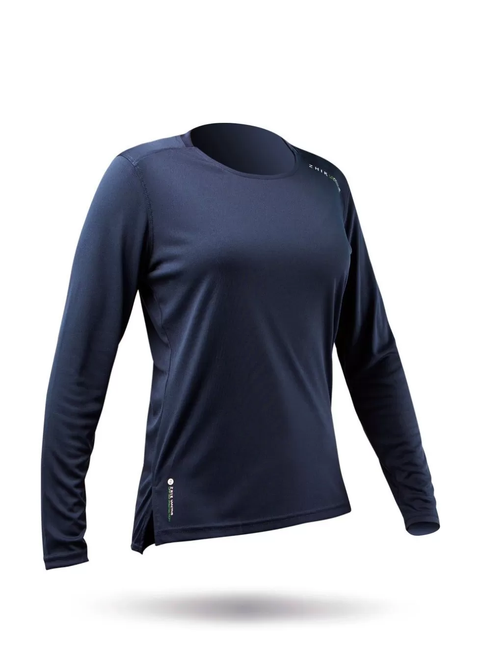 Maglia Tecnica con Protezione UV Manica Lunga per Donna - Blu Navy, Tessuto Traspirante e Asciugatura Rapida