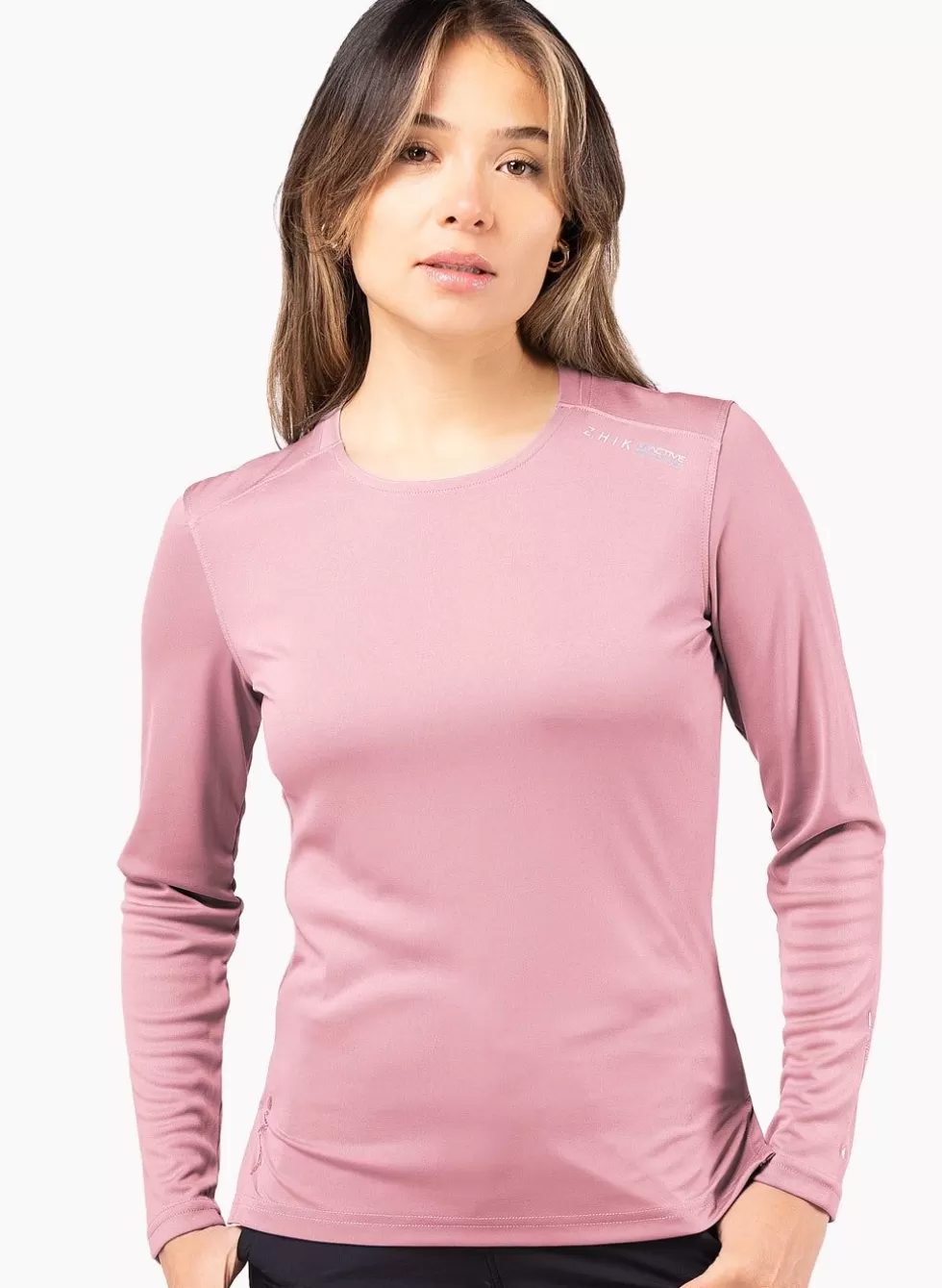 Maglietta Donna Manica Lunga Protezione UV - Rosa Chiaro con Tecnologia Antisolare, Abbigliamento Estivo Comfort per Attività All'aperto