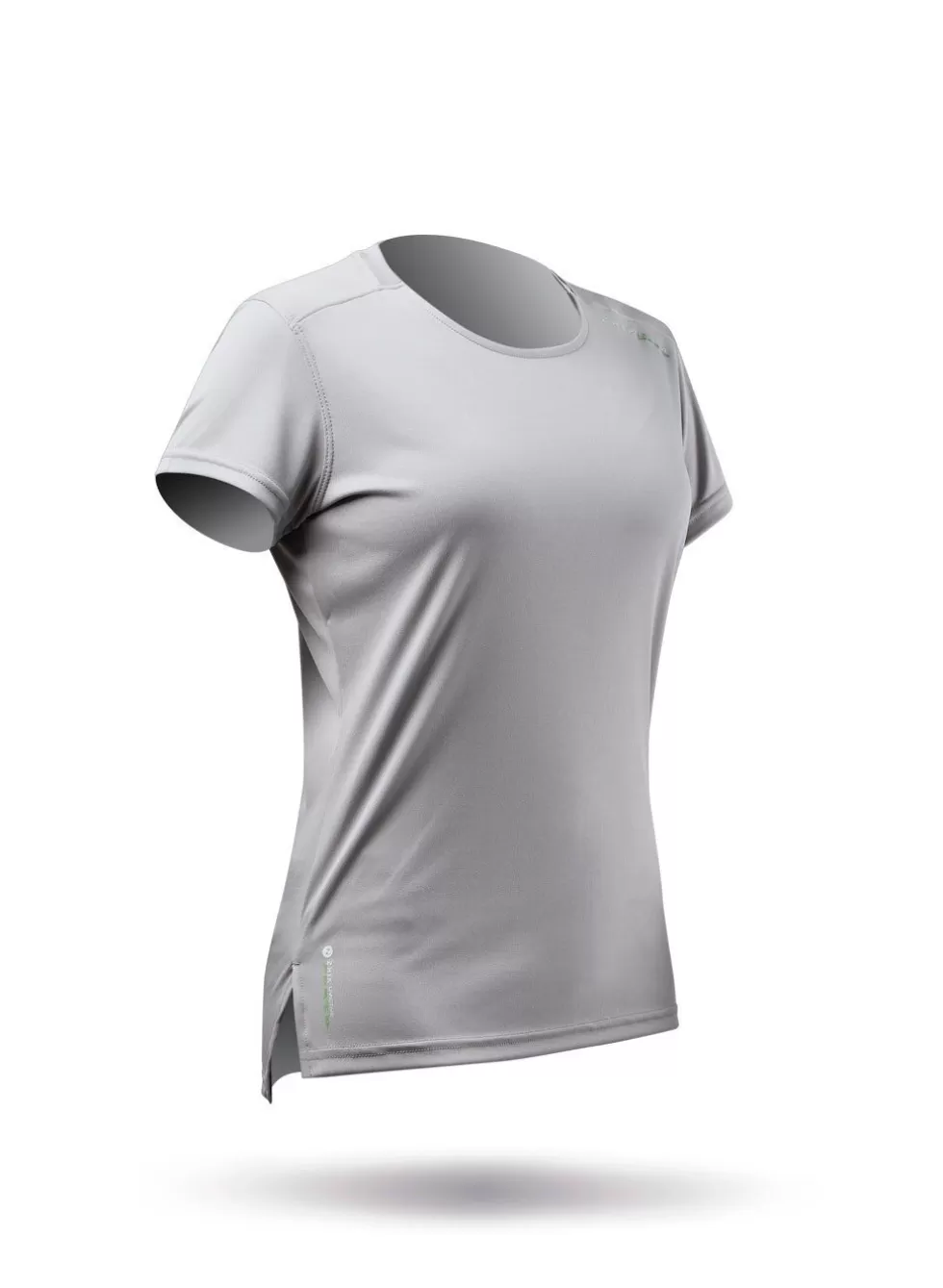 Maglietta estiva anti-UV per donna in grigio antracite con maniche corte e tecnologia di protezione solare