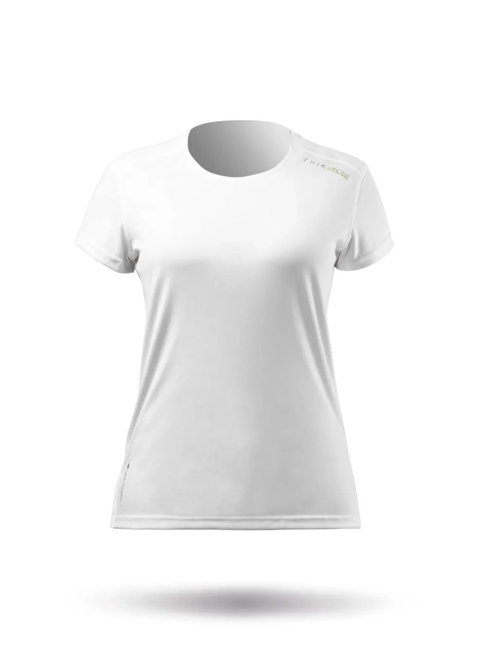 Maglietta Tecnica Donna Con Protezione UV - Bianco, Modello Maniche Corte Leggera in Offerta  
Ideale per le Attività All'aperto, Tessuto Antisole Antiabrasivo