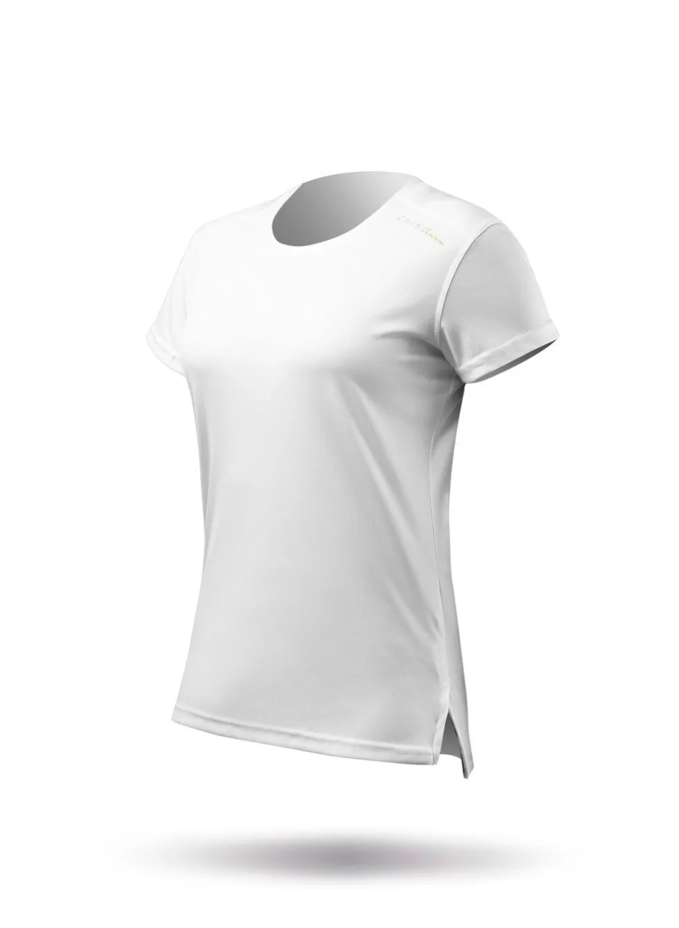 Maglia Tecnica Donna con Protezione UV Attiva - T-Shirt Corta Traspirante Bianca per Sport Estivi