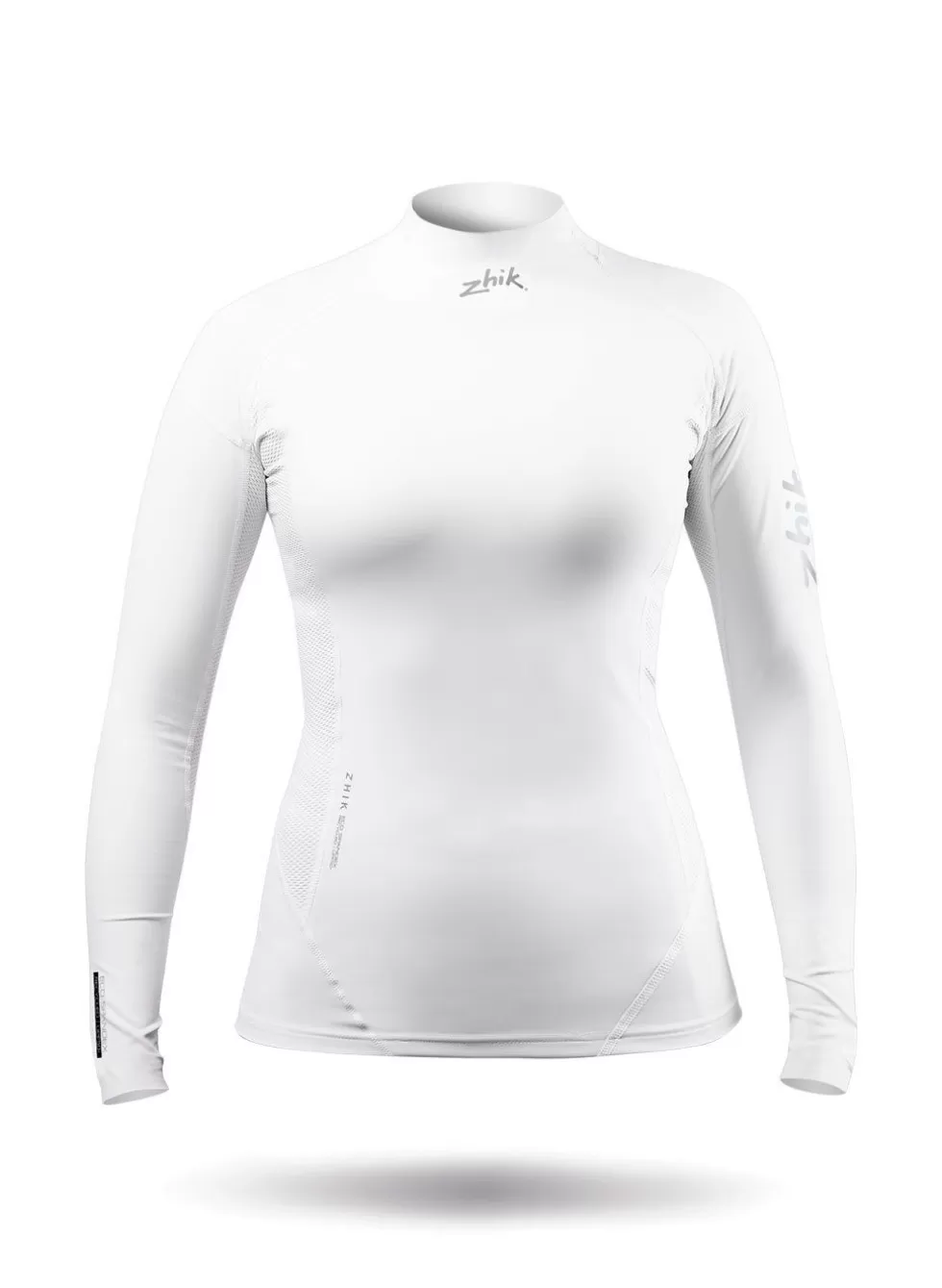 Maglia Termica Donna in Tessuto Eco-Elastico - Maniche Lunghe per Estate, Bianco Puro, Outlet Autunno 2023