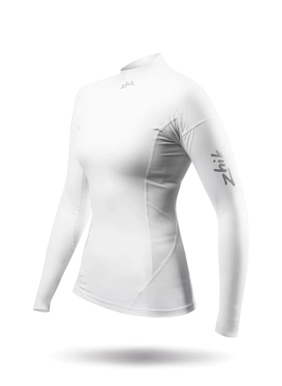 Maglia Termica Donna in Tessuto Eco-Elastico - Maniche Lunghe per Estate, Bianco Puro, Outlet Autunno 2023