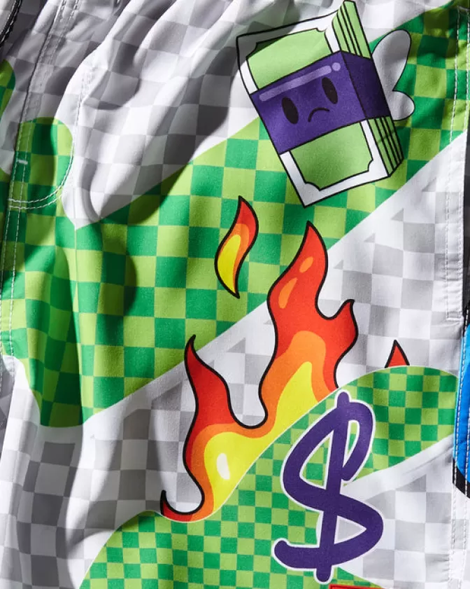 Sprayground Costumi Uomo Stampa Grafica Originale - Boxer da Nuoto Modello Shoto Design Unico