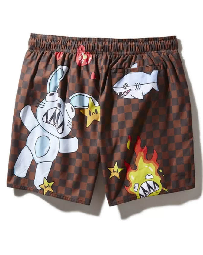 Sprayground Pantaloncini da Nuoto Stile Ribelle con Design Squalo Shock - Costume Uomo Sportivo per Mare e Piscina