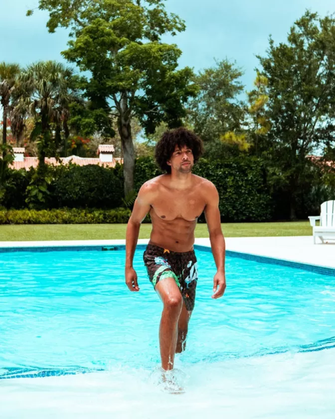 Sprayground Pantaloncini da Nuoto Stile Ribelle con Design Squalo Shock - Costume Uomo Sportivo per Mare e Piscina