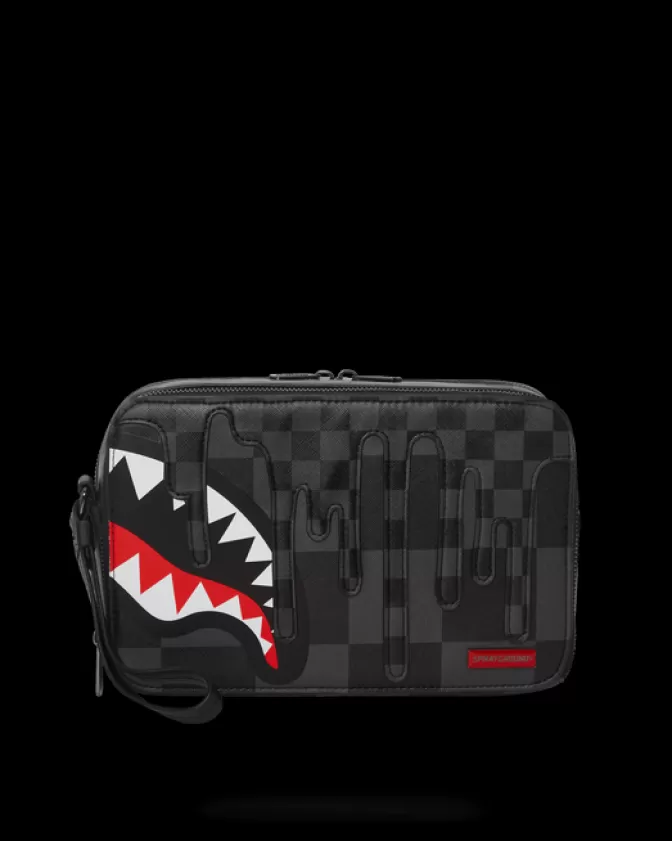 Sprayground Borsa Toiletry Stile Squali Grigi XTC - Portaoggetti da Viaggio Urbani con Design Parigi e Tema Money Bags

(：，
