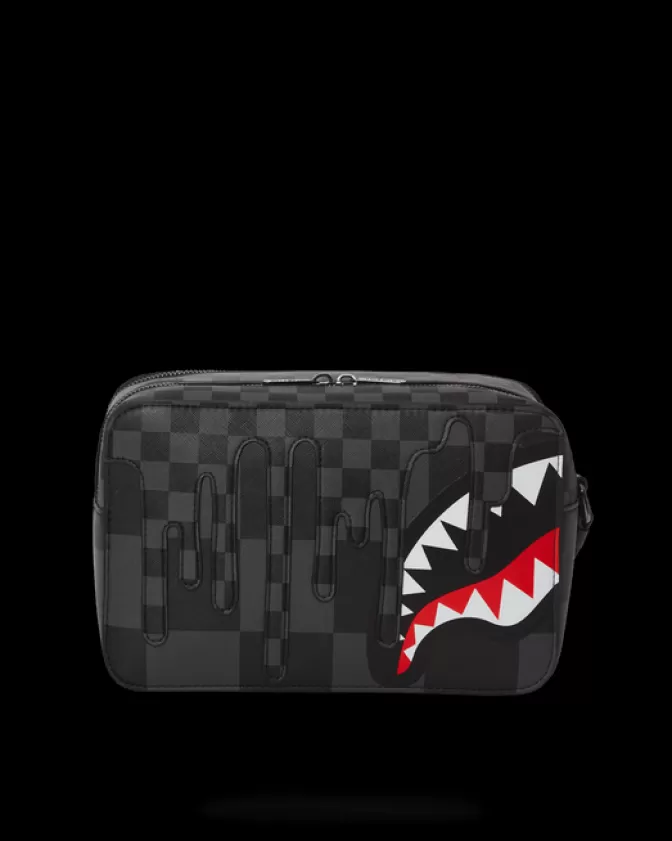 Sprayground Borsa Toiletry Stile Squali Grigi XTC - Portaoggetti da Viaggio Urbani con Design Parigi e Tema Money Bags

(：，