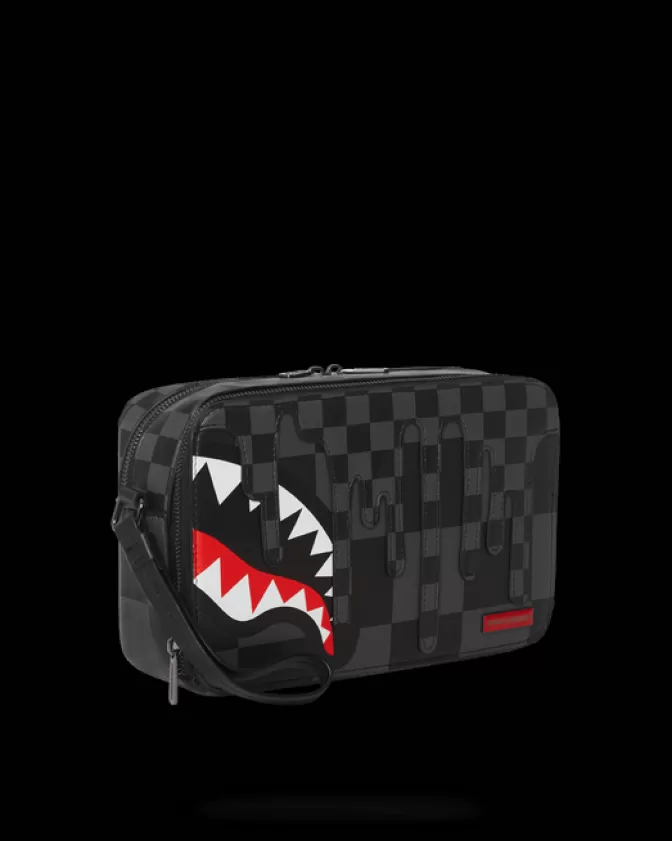 Sprayground Borsa Toiletry Stile Squali Grigi XTC - Portaoggetti da Viaggio Urbani con Design Parigi e Tema Money Bags

(：，