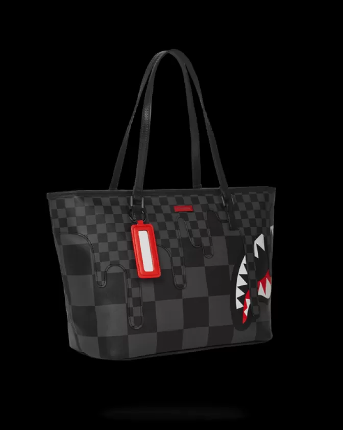 Sprayground Borsa a Tracolla TOTES XTC - Design con Squali Grigi nella Parigi Urbana | Ispirazione Streetwear
