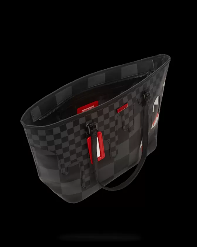 Sprayground Borsa a Tracolla TOTES XTC - Design con Squali Grigi nella Parigi Urbana | Ispirazione Streetwear