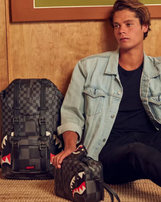 Sprayground Portafoglio XTC - Squali Grigi Streetwear con Tema Parigi, Design Graffiti Urbano
