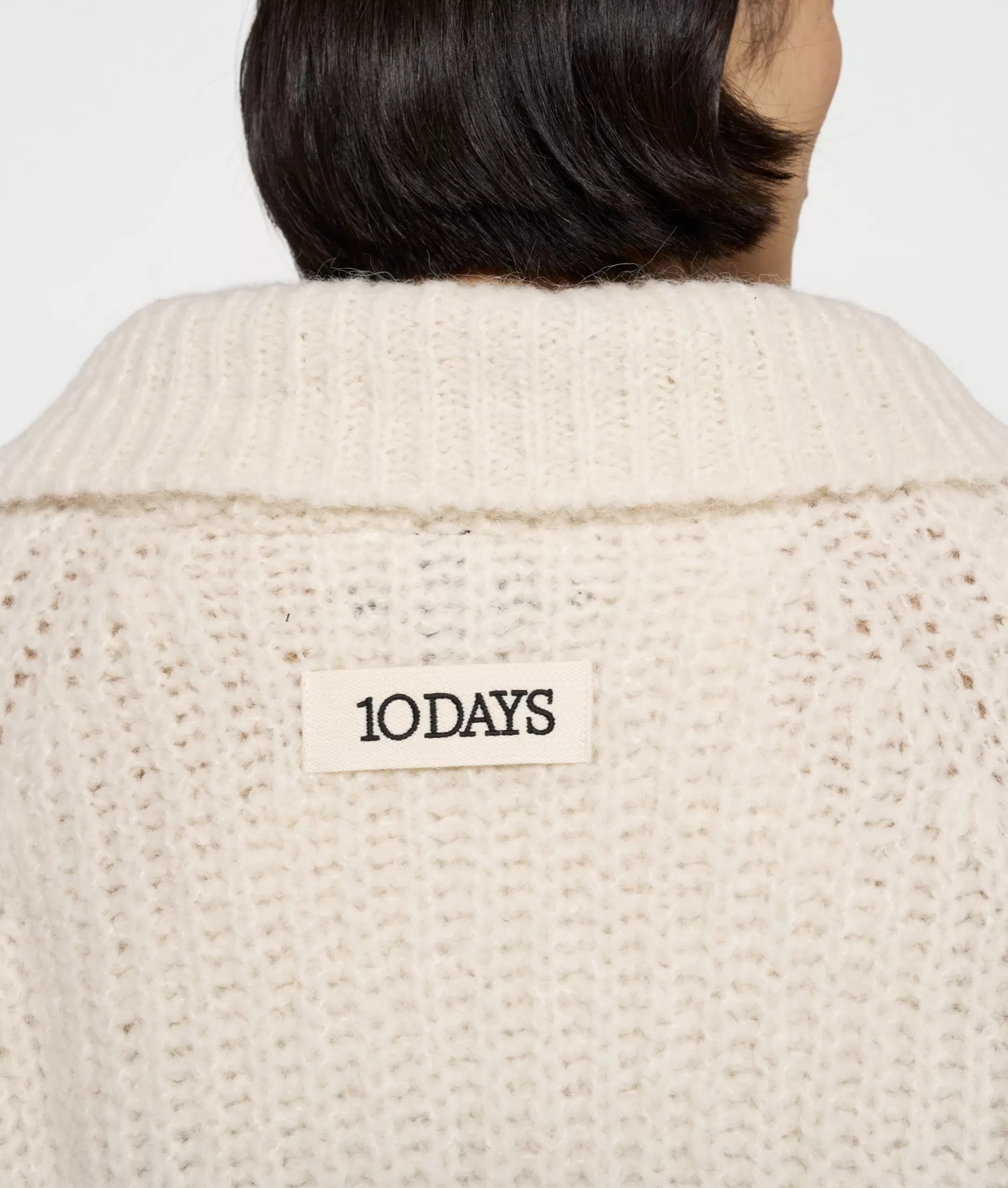 Cardigan Donna con Zip 10DAYS - Maglia a Righe Casual per Look Autunnali